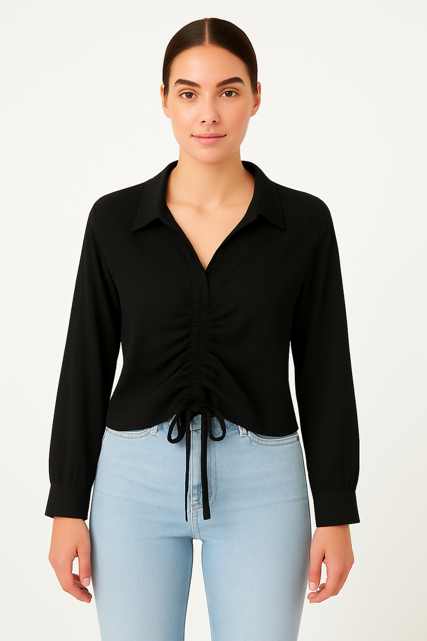 Collar Ripped shirt