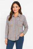 Chemise V Stripe 2 Pocket