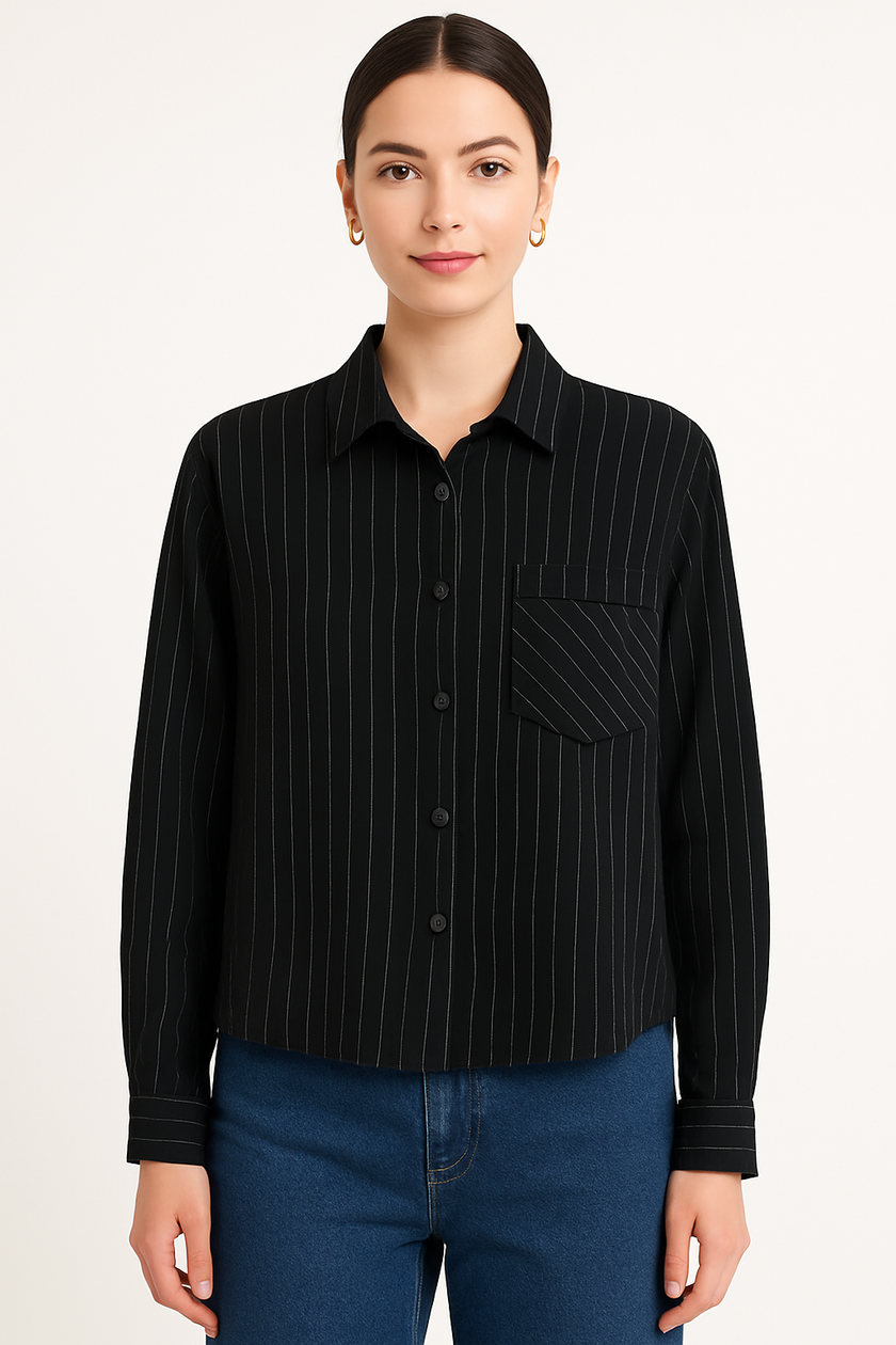 Stripped Croped Chemise