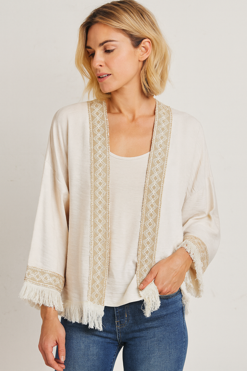 Tassels  Linen Cardijan