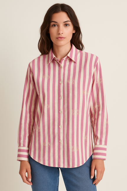 Emprodery Stripped Chemise