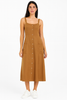 Dress Linen Cut 2 Pocket