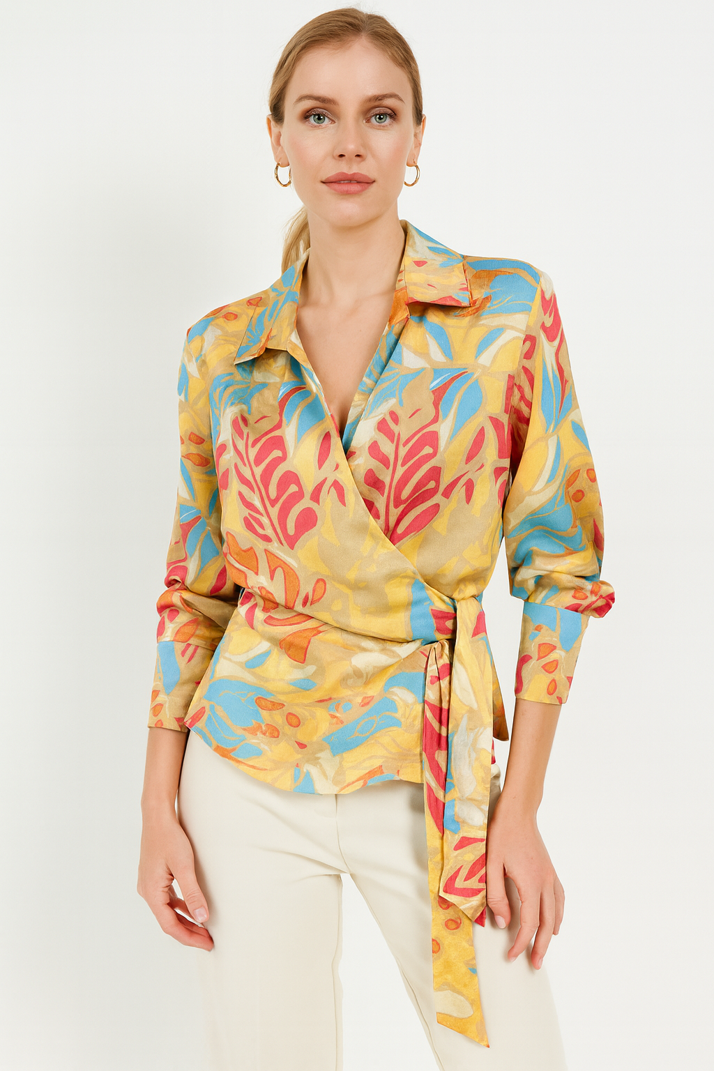Floral Wrapped Blouse