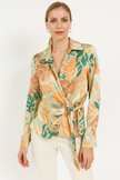 Floral Wrapped Blouse