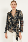 Floral Wrapped Blouse