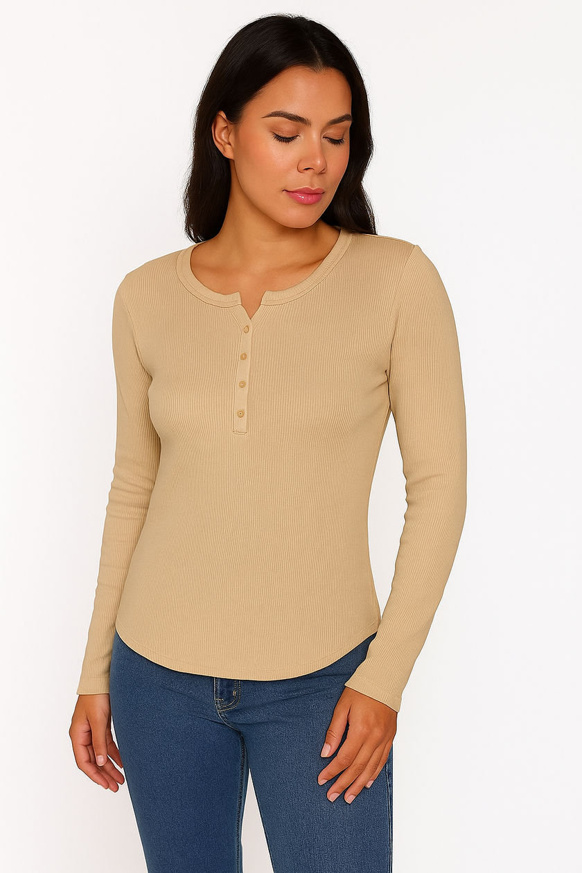 Long Sleeves Buttons Basic