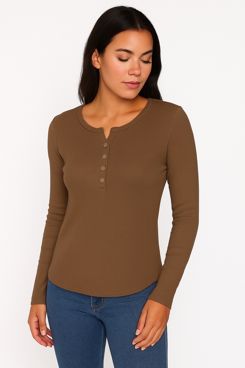 Long Sleeves Buttons Basic