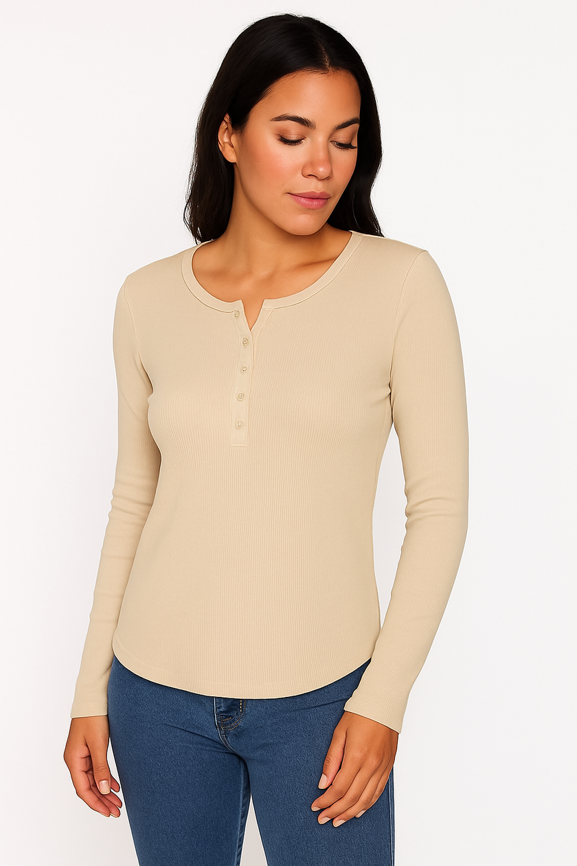 Long Sleeves Buttons Basic