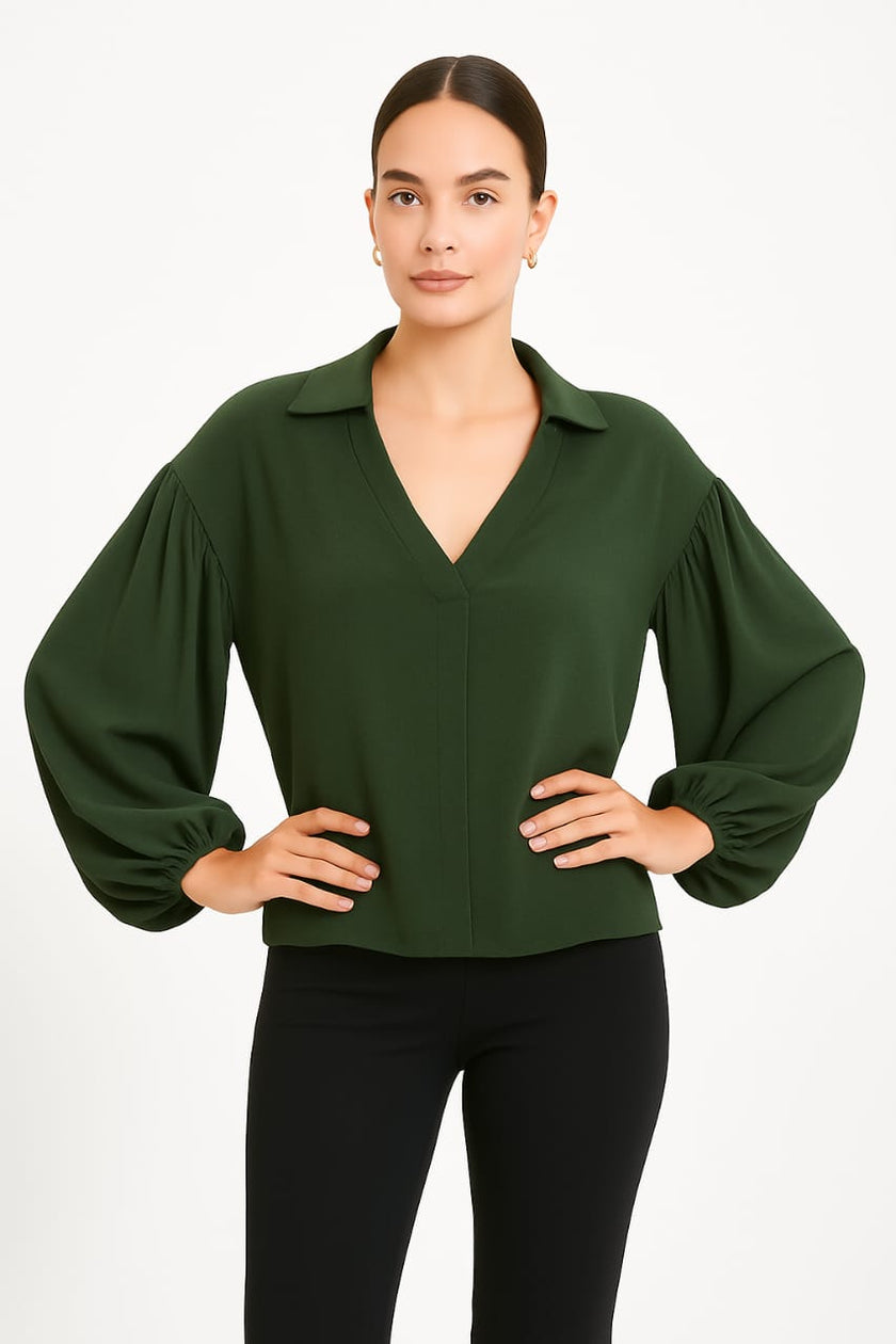 Collar long sleeves Blouse