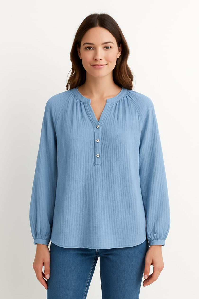 Buttons Rounded Blouse