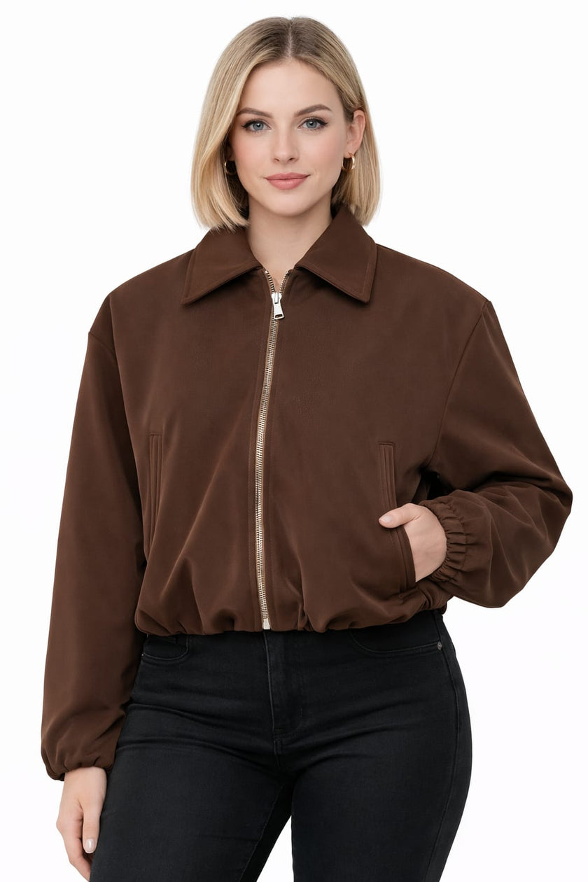 Jacket Crop Zipper