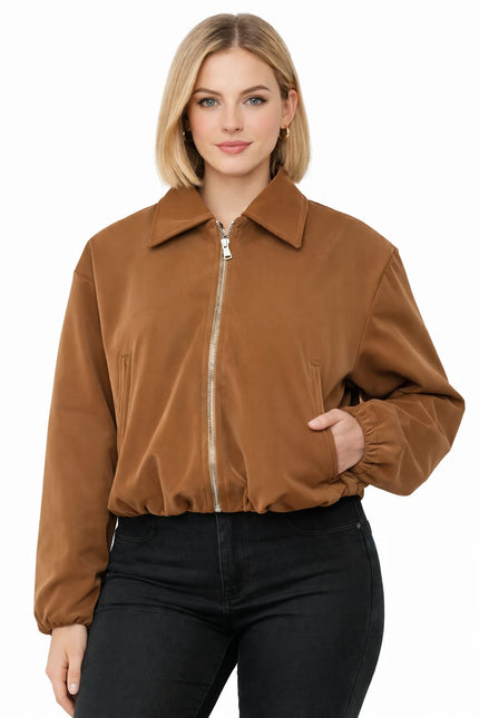 Jacket Crop Zipper