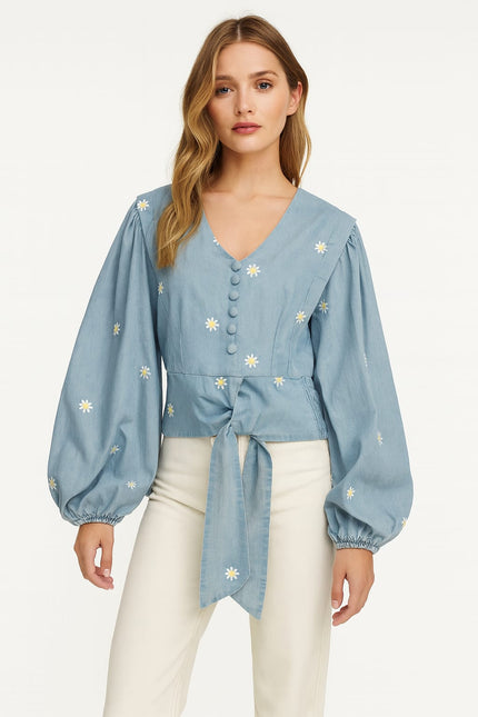 Embroidery Croped Blouse