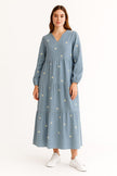 Sun Flower Embroidery dress