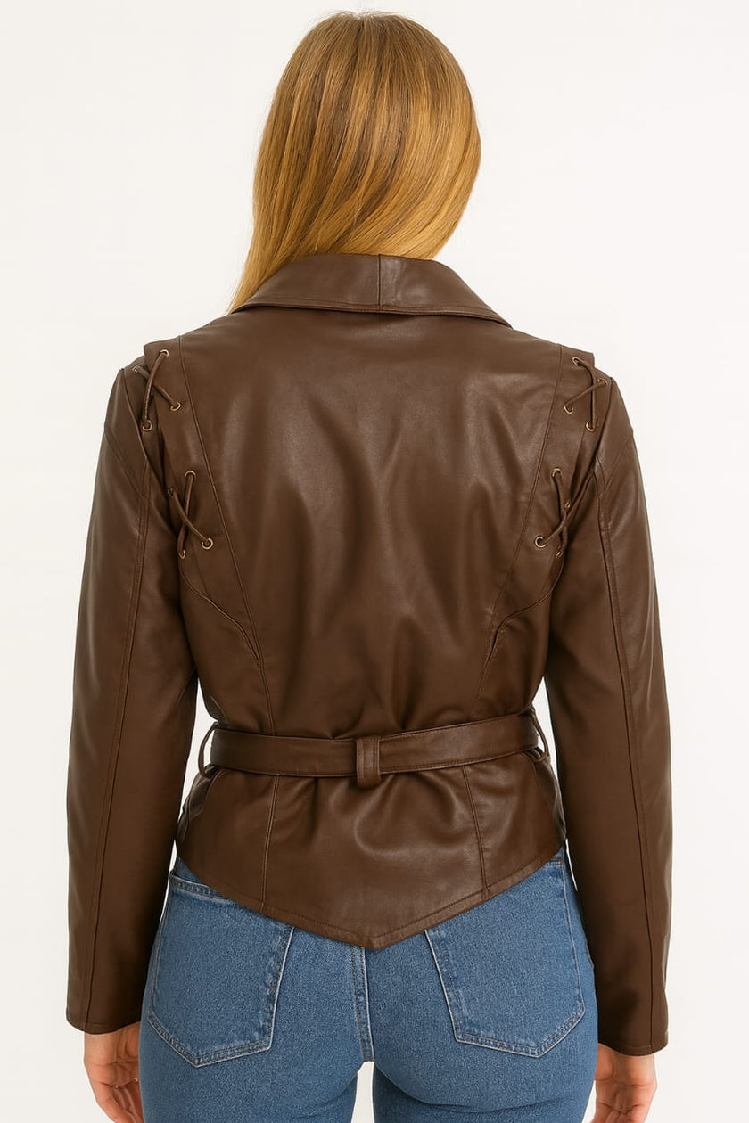 72\25 Jacket Leather 1 Botton