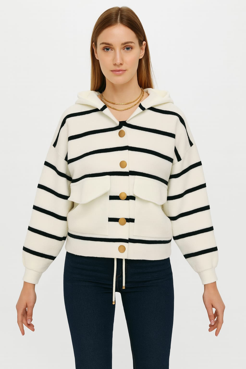 Jacket Cap Wood Stripe