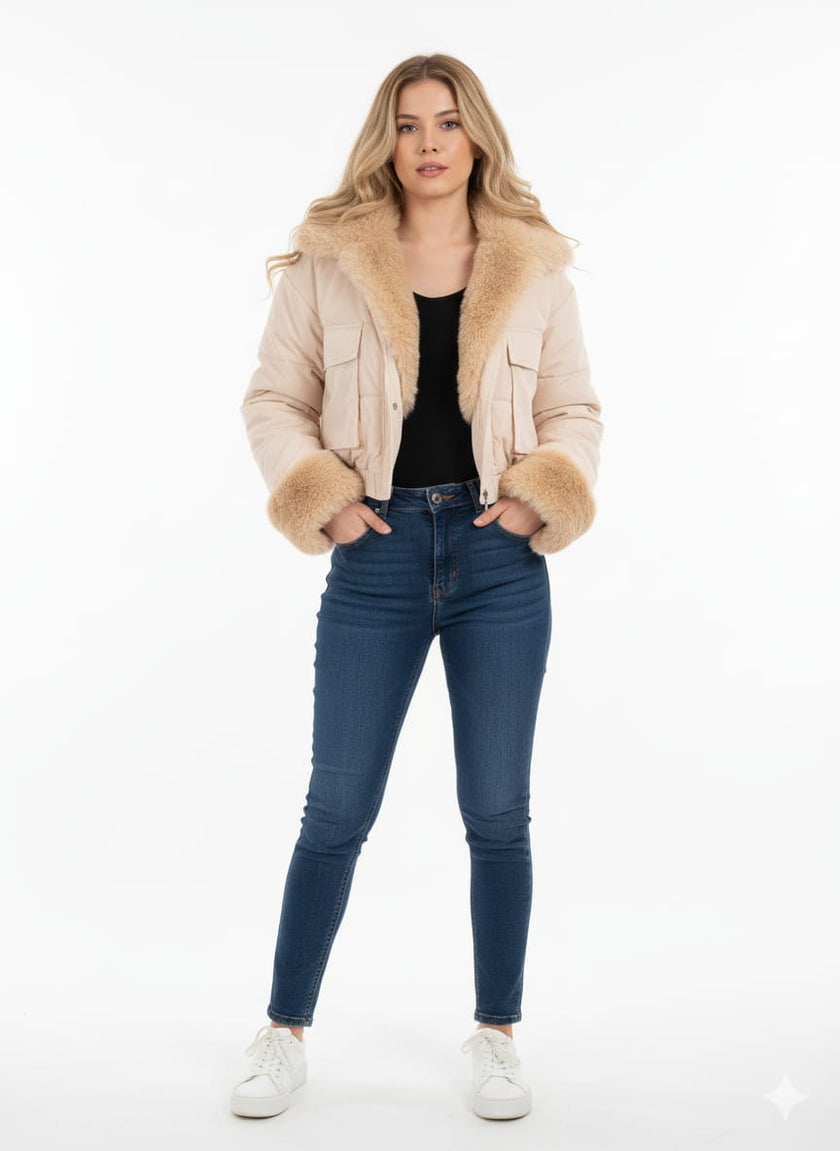 1007 Jacket Jaberdine Fur Koll