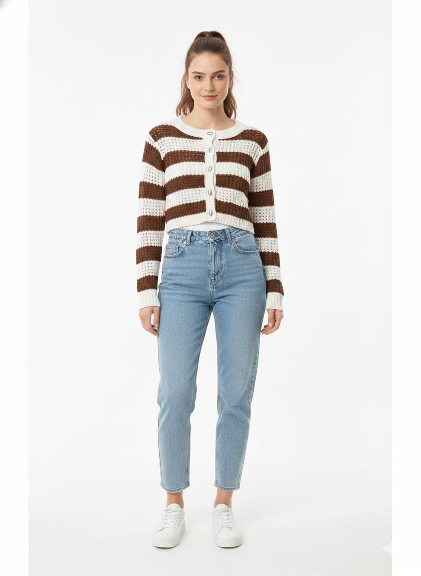 W26-27 Cardigan Stripe Knitwear