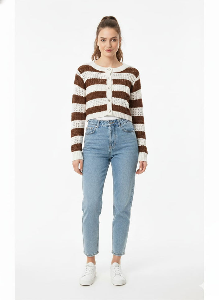 W26-27 Cardigan Stripe Knitwear