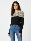 Body Off Shoulder Print