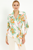Floral Wrapped Blouse